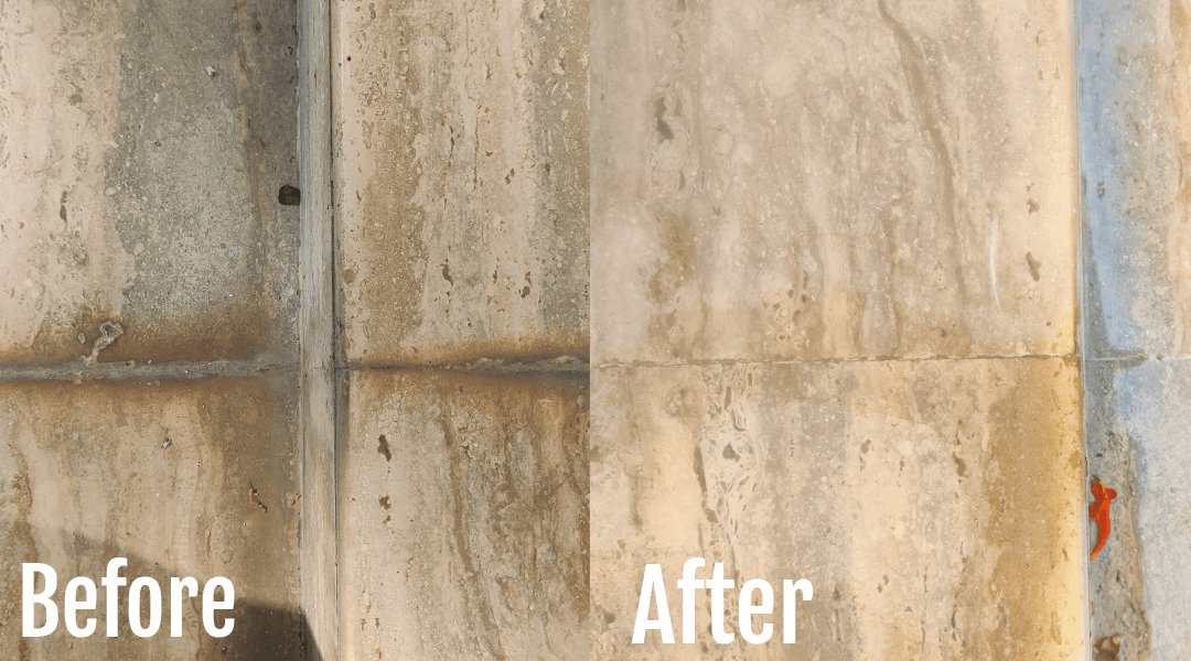 Réstauration Travertin des éscaliers