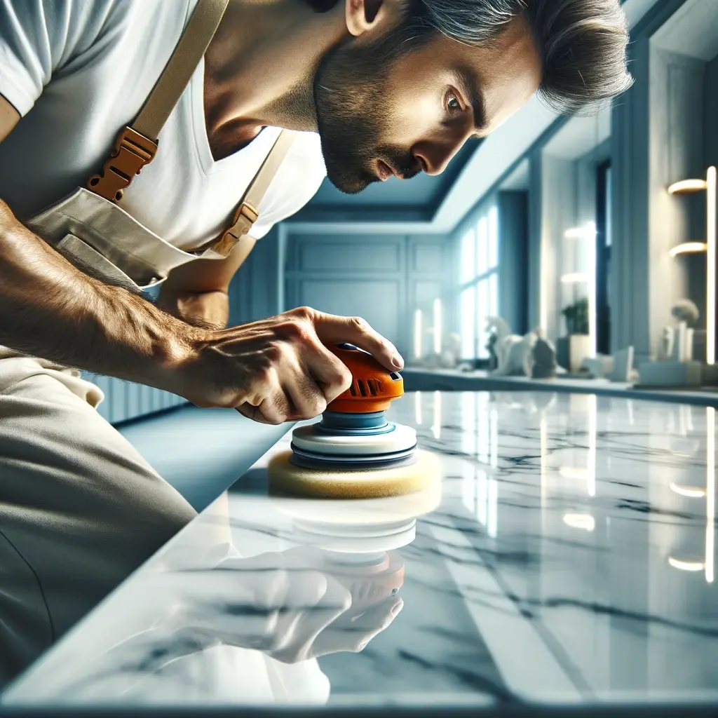 Détartrage professionnel plan de travail marbre cuisine - CCI Services